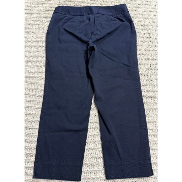 Talbots Slim Crop Chino Pants Women's Size 4P 4 Petite Blue Stretch JO3069 - Picture 7 of 9